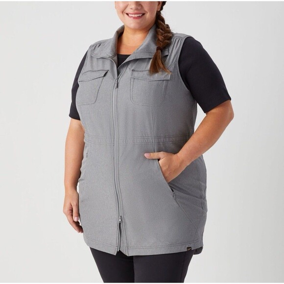 Duluth Trading Co. Women's XXL Sol Survivor Sun Protection Tunic Vest Dusty Blue - Picture 1 of 14